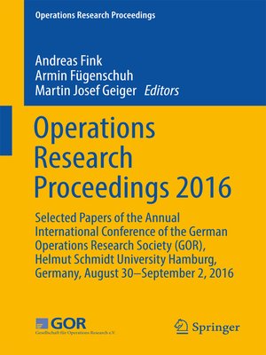 cover image of Operations Research Proceedings 2016